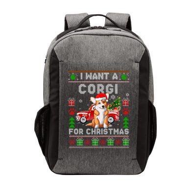 Cool Corgi Red Truck Christmas Ugly Xmas Sweater Dog Lover Gift Vector Backpack