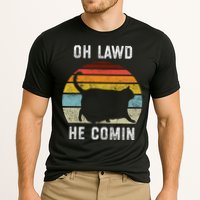 Chonk Cat Retro Style Vintage Meme Oh Lawd He Comin Performance Shirt