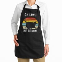 Chonk Cat Retro Style Vintage Meme Oh Lawd He Comin Apron