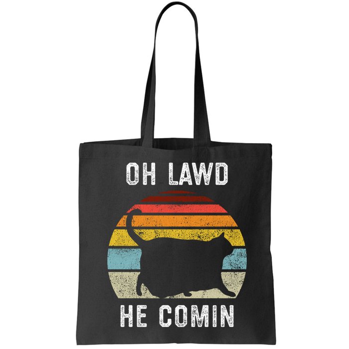 Chonk Cat Retro Style Vintage Meme Oh Lawd He Comin Bag