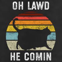 Chonk Cat Retro Style Vintage Meme Oh Lawd He Comin Tumbler