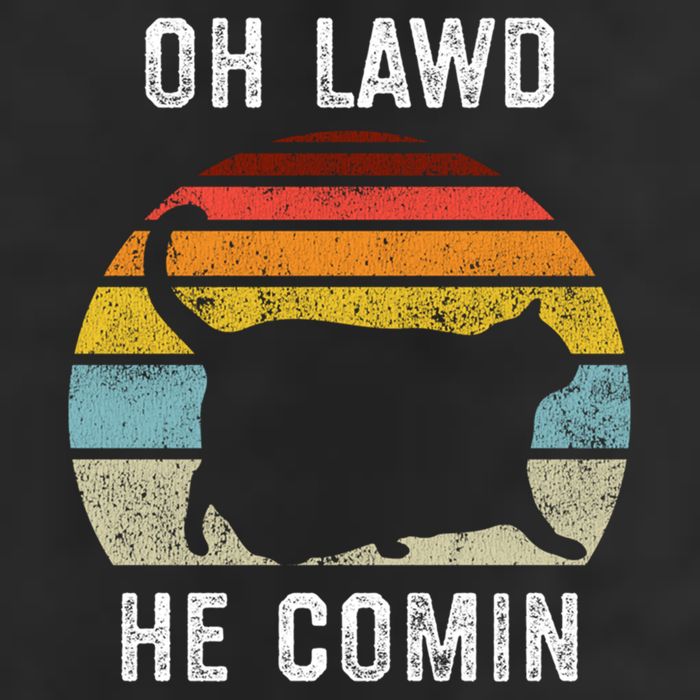 Chonk Cat Retro Style Vintage Meme Oh Lawd He Comin Tumbler