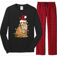 Cat Christmas Ree Santa Funny Xmas Cat Lover Long Sleeve Pajama Set