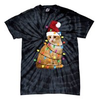 Cat Christmas Ree Santa Funny Xmas Cat Lover Tie-Dye T-Shirt