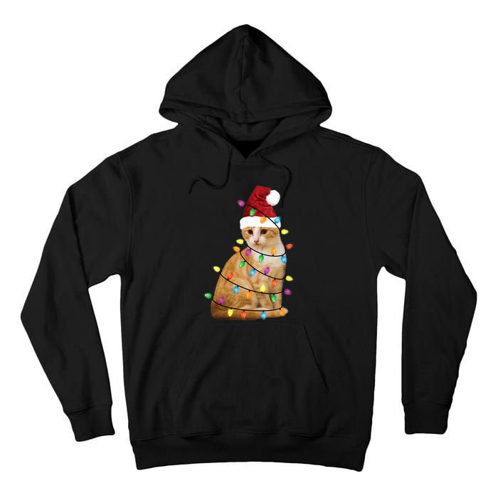 Cat Christmas Ree Santa Funny Xmas Cat Lover Tall Hoodie