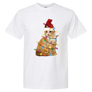 Cat Christmas Ree Santa Funny Xmas Cat Lover Garment-Dyed Heavyweight T-Shirt