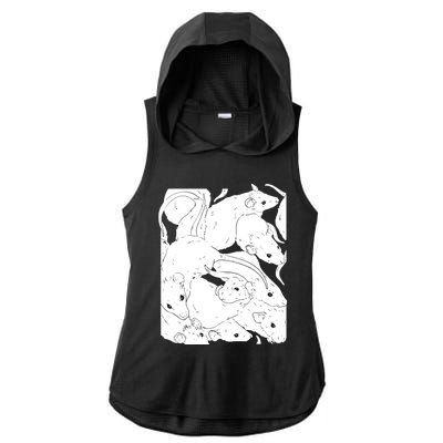 Creepy Cute Rat King I Wicca Witch Pastel Goth Rats Ladies PosiCharge Tri-Blend Wicking Draft Hoodie Tank