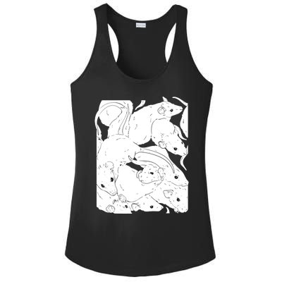 Creepy Cute Rat King I Wicca Witch Pastel Goth Rats Ladies PosiCharge Competitor Racerback Tank