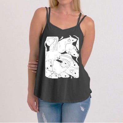 Creepy Cute Rat King I Wicca Witch Pastel Goth Rats Women's Strappy Tank