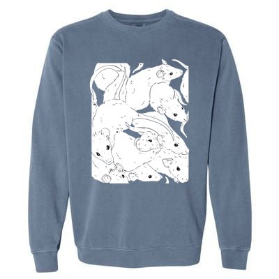 Creepy Cute Rat King I Wicca Witch Pastel Goth Rats Garment-Dyed Sweatshirt