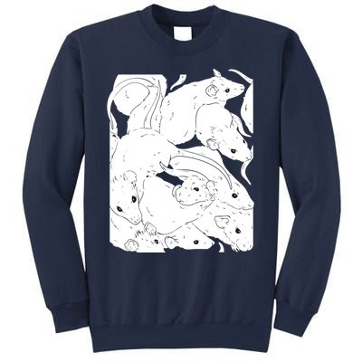 Creepy Cute Rat King I Wicca Witch Pastel Goth Rats Sweatshirt