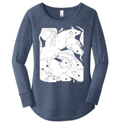 Creepy Cute Rat King I Wicca Witch Pastel Goth Rats Women's Perfect Tri Tunic Long Sleeve Shirt