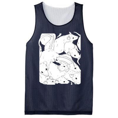 Creepy Cute Rat King I Wicca Witch Pastel Goth Rats Mesh Reversible Basketball Jersey Tank