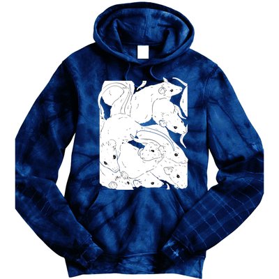 Creepy Cute Rat King I Wicca Witch Pastel Goth Rats Tie Dye Hoodie