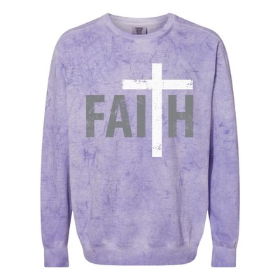 Christian Christ Religious Faith Cross Colorblast Crewneck Sweatshirt