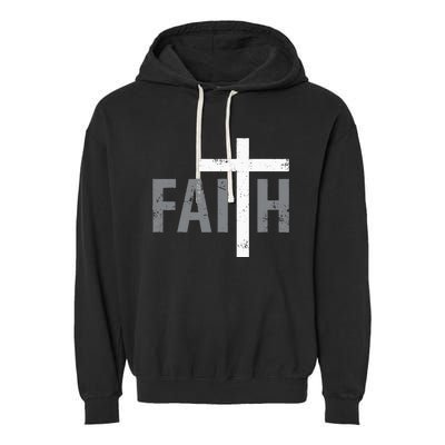 Christian Christ Religious Faith Cross Garment-Dyed Fleece Hoodie