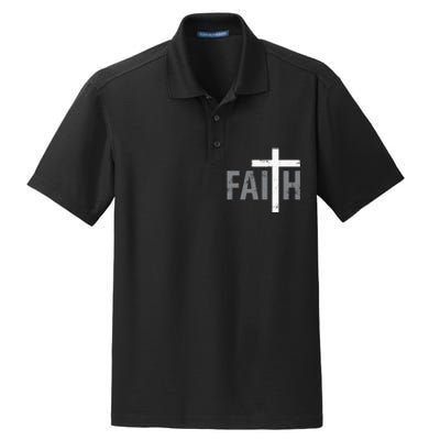 Christian Christ Religious Faith Cross Dry Zone Grid Polo