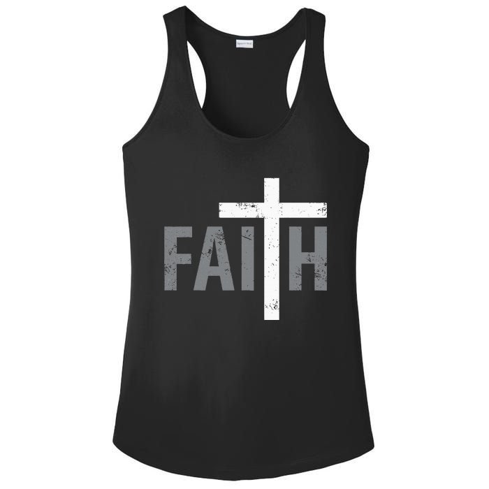 Christian Christ Religious Faith Cross Ladies PosiCharge Competitor Racerback Tank