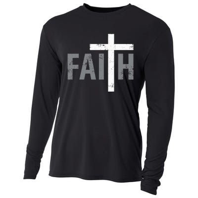 Christian Christ Religious Faith Cross Cooling Performance Long Sleeve Crew