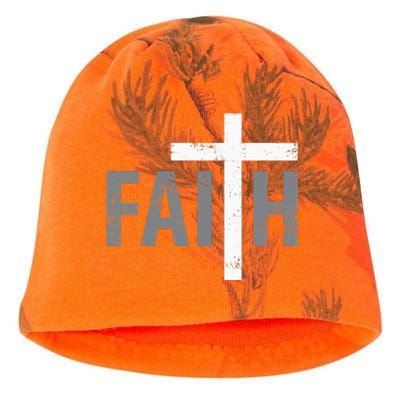 Christian Christ Religious Faith Cross Kati - Camo Knit Beanie