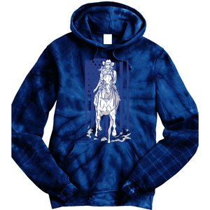 Rodeo Horse Country Life Cowboy Cowgirl Howdy American Flag Tie Dye Hoodie