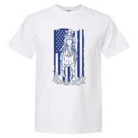 Rodeo Horse Country Life Cowboy Cowgirl Howdy American Flag Garment-Dyed Heavyweight T-Shirt