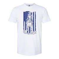 Rodeo Horse Country Life Cowboy Cowgirl Howdy American Flag Softstyle CVC T-Shirt