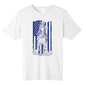 Rodeo Horse Country Life Cowboy Cowgirl Howdy American Flag Tall Fusion ChromaSoft Performance T-Shirt