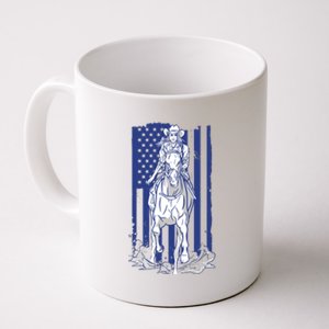 Rodeo Horse Country Life Cowboy Cowgirl Howdy American Flag Coffee Mug