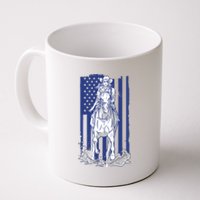 Rodeo Horse Country Life Cowboy Cowgirl Howdy American Flag Coffee Mug