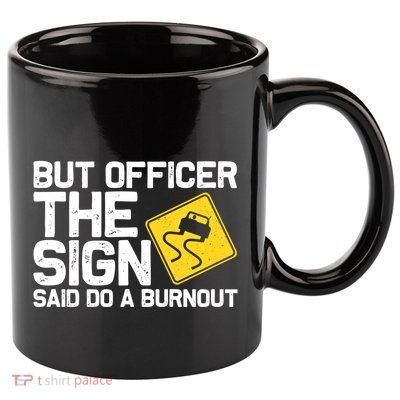 Cool Car Racing Auto Owner Drift Drag Racing Burnout Gift 11oz C Handle Ceramic Mug