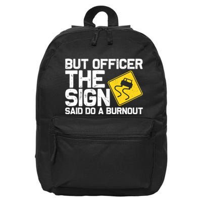 Cool Car Racing Auto Owner Drift Drag Racing Burnout Gift 16 in Basic Backpack