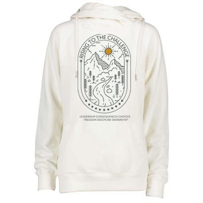 Classical Conversations Rising To The Challenge Mom Womens Funnel Neck Pullover Hood