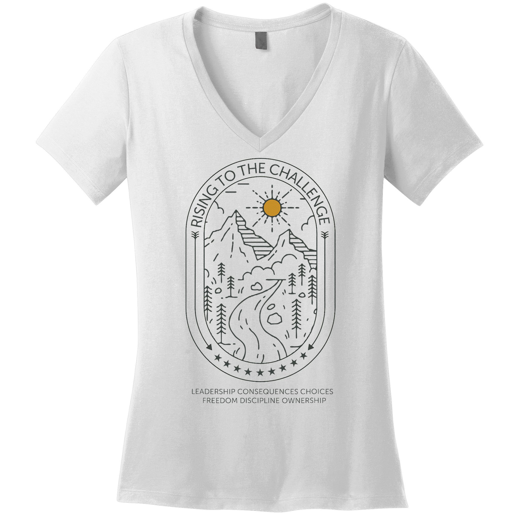Classical Conversations Rising To The Challenge Mom Women's V-Neck T-Shirt