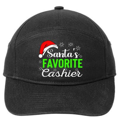 Christmas Cashier Retail Worker Mom Xmas Santa Holiday Gifts 7-Panel Snapback Hat