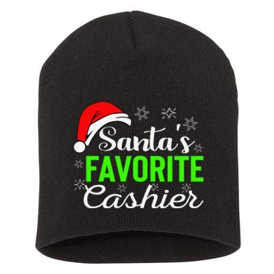 Christmas Cashier Retail Worker Mom Xmas Santa Holiday Gifts Short Acrylic Beanie