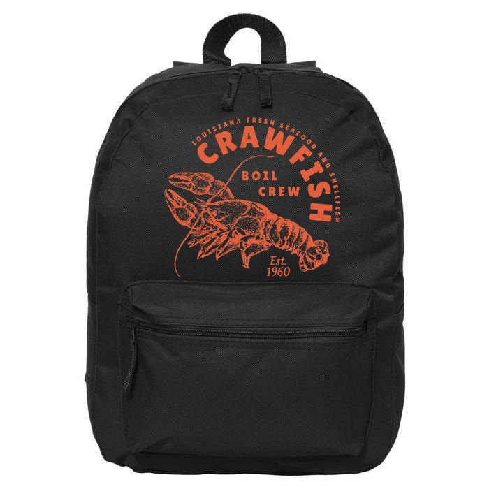 Crawfish Crew Retro Louisiana Cajun Seafood Gift 16 in Basic Backpack