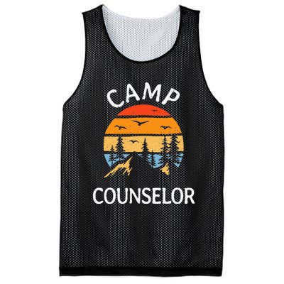 Camp Counselor Retro Summer Director Camper Staff Camping Mesh Reversible Basketball Jersey Tank