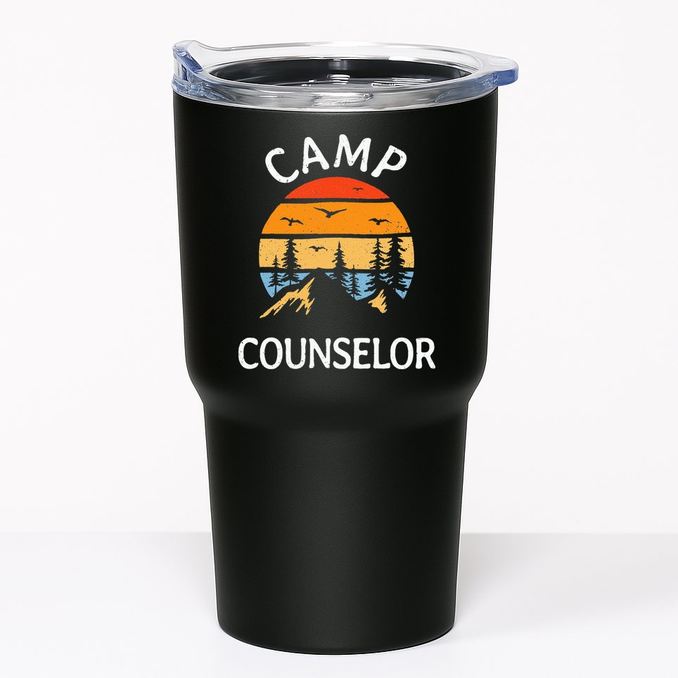 Camp Counselor Retro Summer Director Camper Staff Camping Tumbler