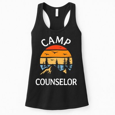 Camp Counselor Retro Summer Director Camper Staff Camping Womens Tank Top