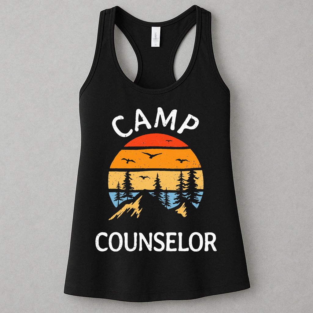 Camp Counselor Retro Summer Director Camper Staff Camping Womens Tank Top