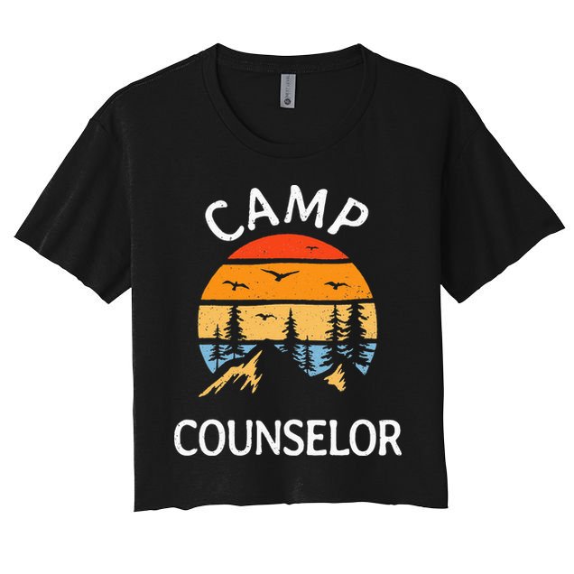 Camp Counselor Retro Summer Director Camper Staff Camping Crop Top