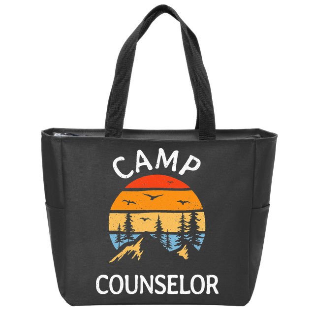 Camp Counselor Retro Summer Director Camper Staff Camping Zip Tote Bag