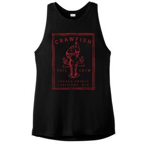 Crawfish Crew Retro Louisiana Cajun Seafood Gift Ladies PosiCharge Tri-Blend Wicking Tank