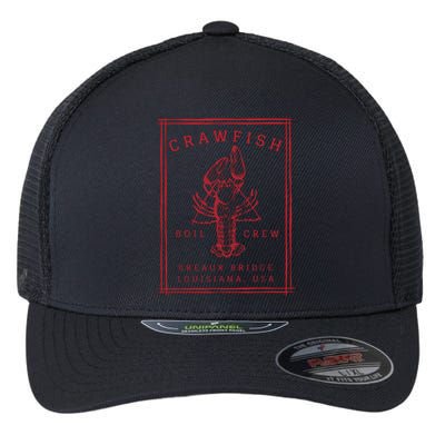 Crawfish Crew Retro Louisiana Cajun Seafood Gift Flexfit Unipanel Trucker Cap