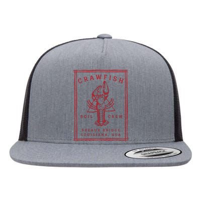 Crawfish Crew Retro Louisiana Cajun Seafood Gift Flat Bill Trucker Hat