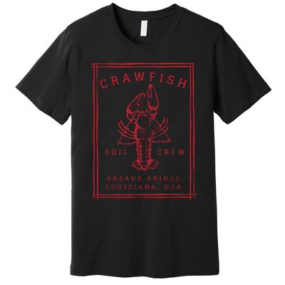 Crawfish Crew Retro Louisiana Cajun Seafood Gift Premium T-Shirt