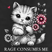 Cute Cat Rage Consumes Me Funny Sarcastic Kitten Flower Cool Comfort Performance Bucket Hat