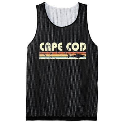 Cape Cod Retro Style with Shark graphic Mesh Reversible Basketball Jersey Tank