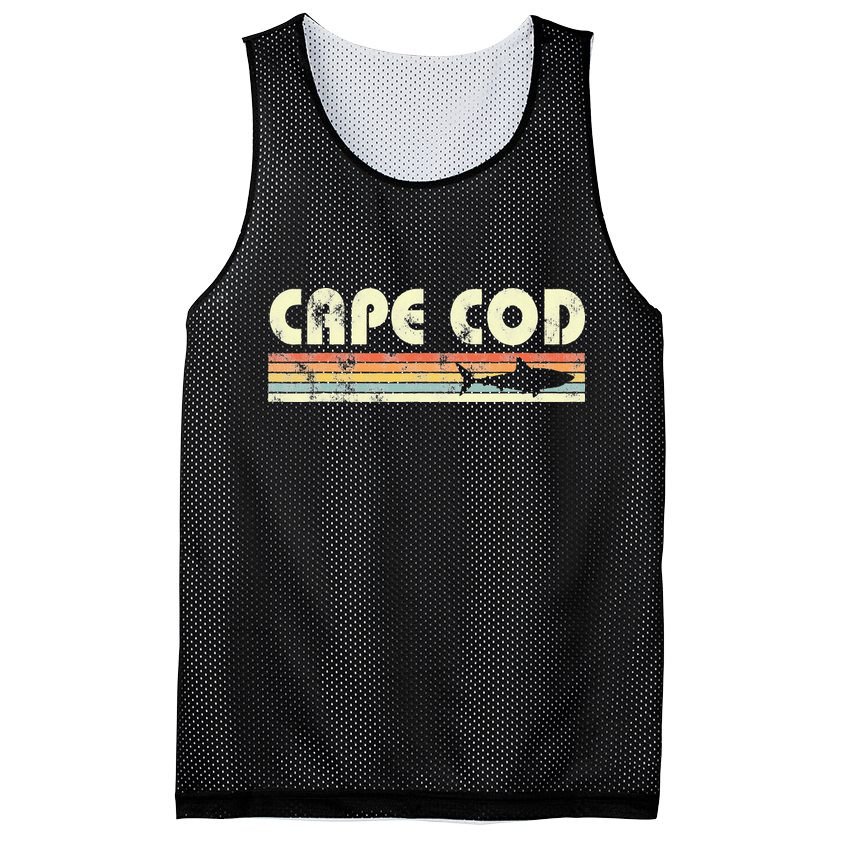 Cape Cod Retro Style with Shark graphic Mesh Reversible Basketball Jersey Tank